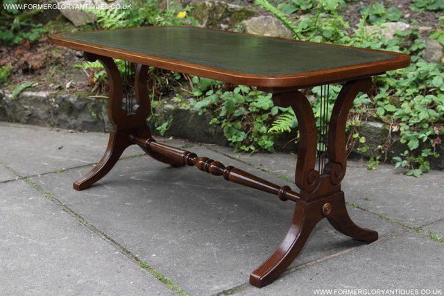 Image 8 of A BEVAN FUNNELL LEATHER OCCASIONAL COFFEE LAMP SOFA TABLE
