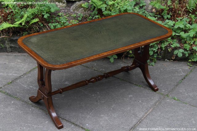 Image 9 of A BEVAN FUNNELL LEATHER OCCASIONAL COFFEE LAMP SOFA TABLE