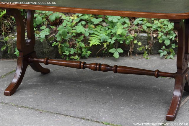 Image 14 of A BEVAN FUNNELL LEATHER OCCASIONAL COFFEE LAMP SOFA TABLE
