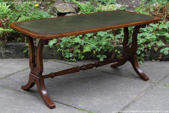 Image 18 of A BEVAN FUNNELL LEATHER OCCASIONAL COFFEE LAMP SOFA TABLE