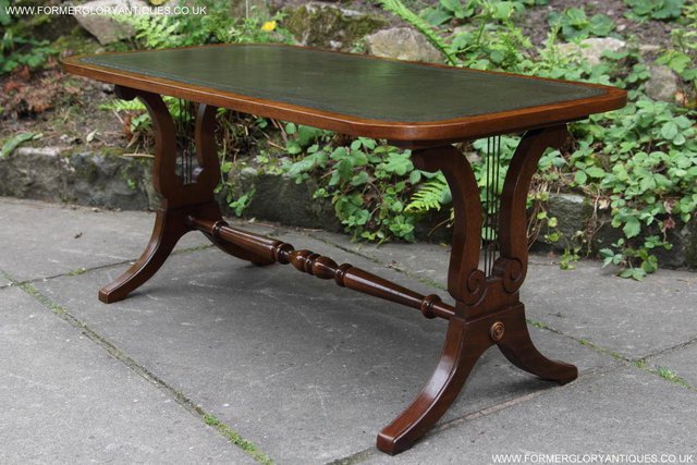Image 19 of A BEVAN FUNNELL LEATHER OCCASIONAL COFFEE LAMP SOFA TABLE