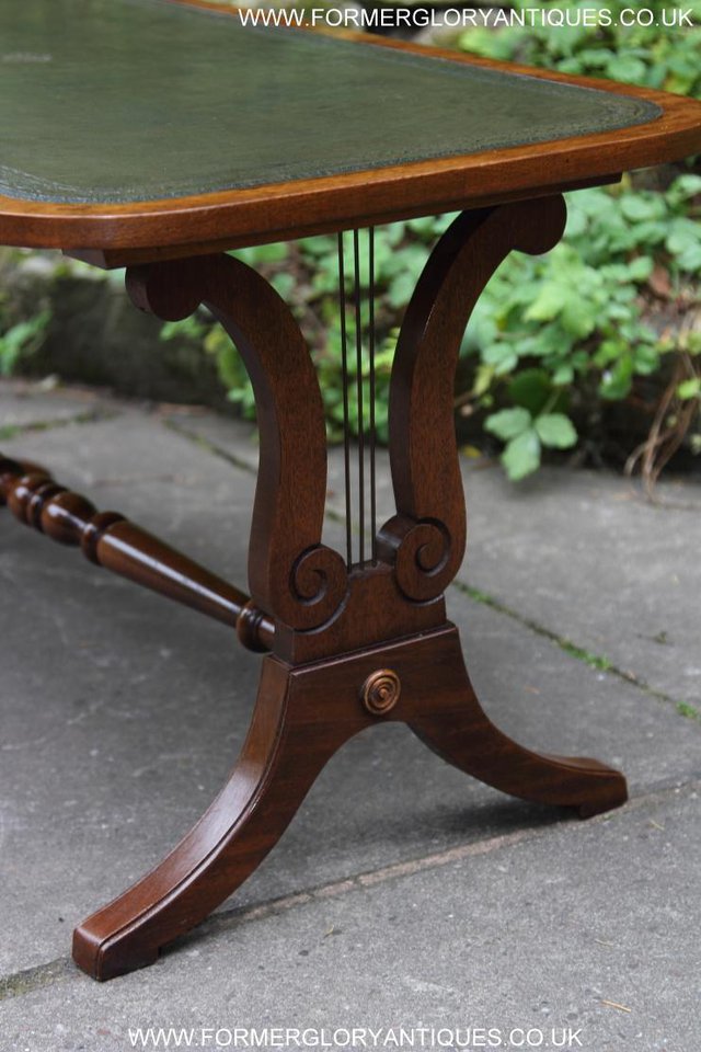 Image 20 of A BEVAN FUNNELL LEATHER OCCASIONAL COFFEE LAMP SOFA TABLE