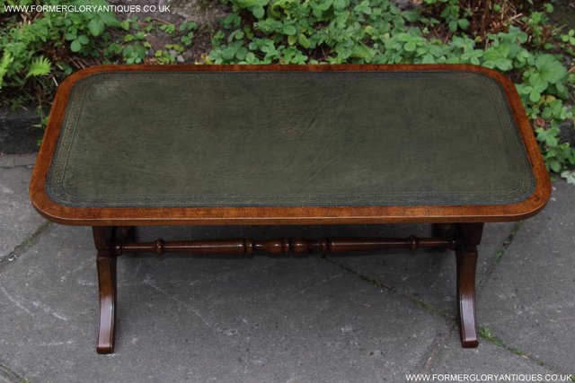 Image 34 of A BEVAN FUNNELL LEATHER OCCASIONAL COFFEE LAMP SOFA TABLE