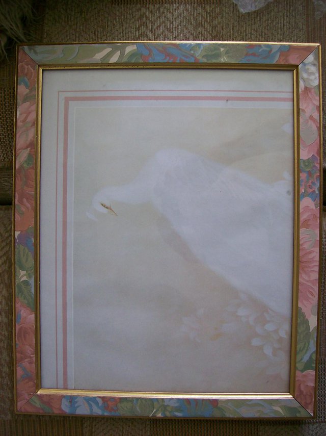 Preview of the first image of Picture FramePastel shades,gilt painted ~13&5/8by10&9/16".