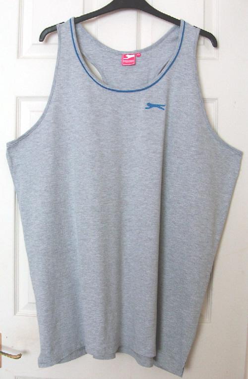 Preview of the first image of Men's Light Grey Vest Top By Slazenger - Sz 4XL  B24.