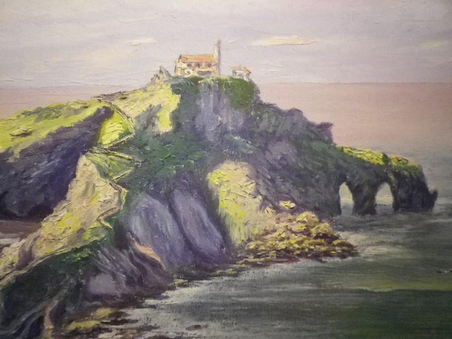 Preview of the first image of ALDECOA Oil painting of a View of a Spanish peninsula.