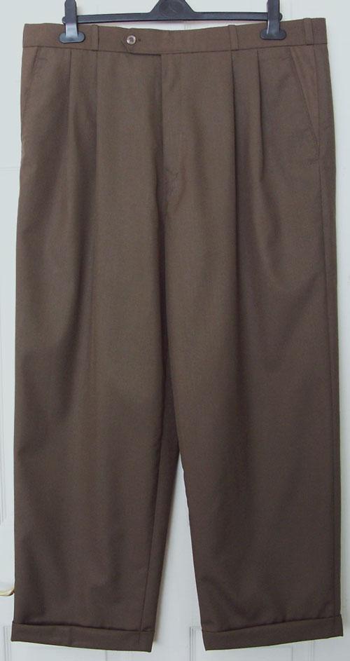 Preview of the first image of MENS BROWN CASUAL TROUSERS BY GIVENCHY - SZ 40 B17.