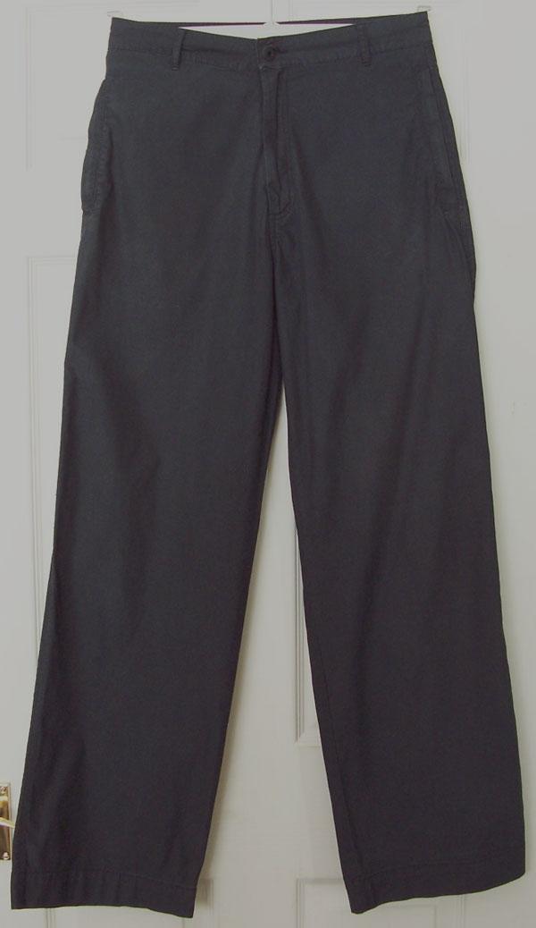 Preview of the first image of MENS NAVY CASUAL TROUSERS BY TED BAKER - SZ 30W/31L B17.
