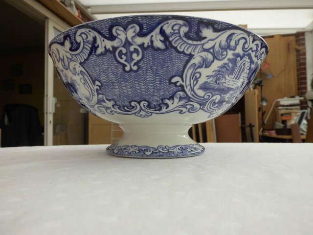 Preview of the first image of Lovely antique blue and white bowl.