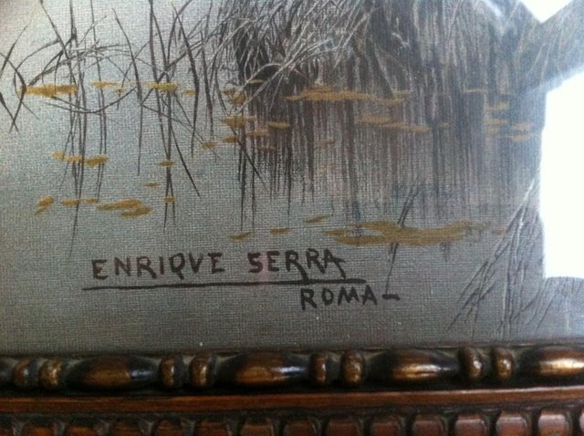 Image 3 of Painting - Enrique Serra - Paesaggio palustre
