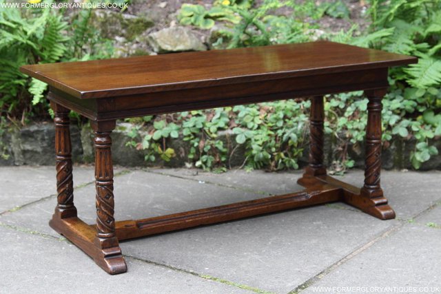 Image 8 of TITCHMARSH GOODWIN MAPLE OAK SIDE LAMP PHONE COFFEE TABLE