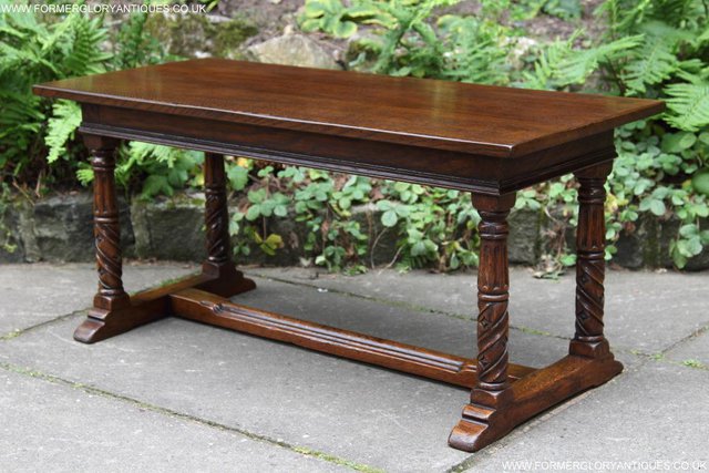 Image 17 of TITCHMARSH GOODWIN MAPLE OAK SIDE LAMP PHONE COFFEE TABLE