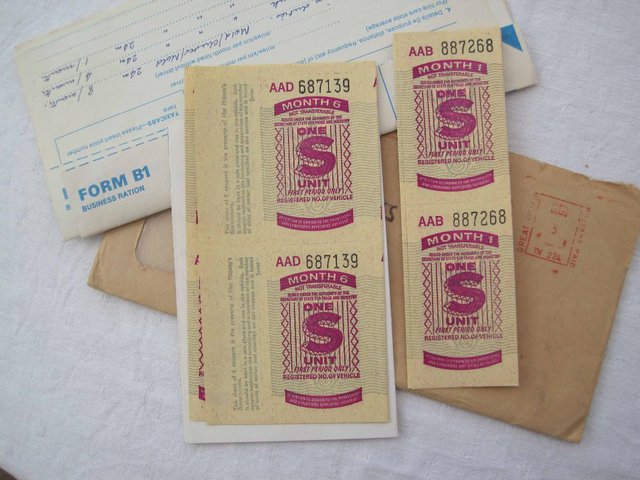 Preview of the first image of 2 Petrol Ration Booklets issued 1972/3.