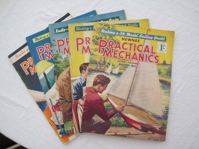 Preview of the first image of Practical Mechanics vintage 1955 - 59 Newnes 5 magazines.