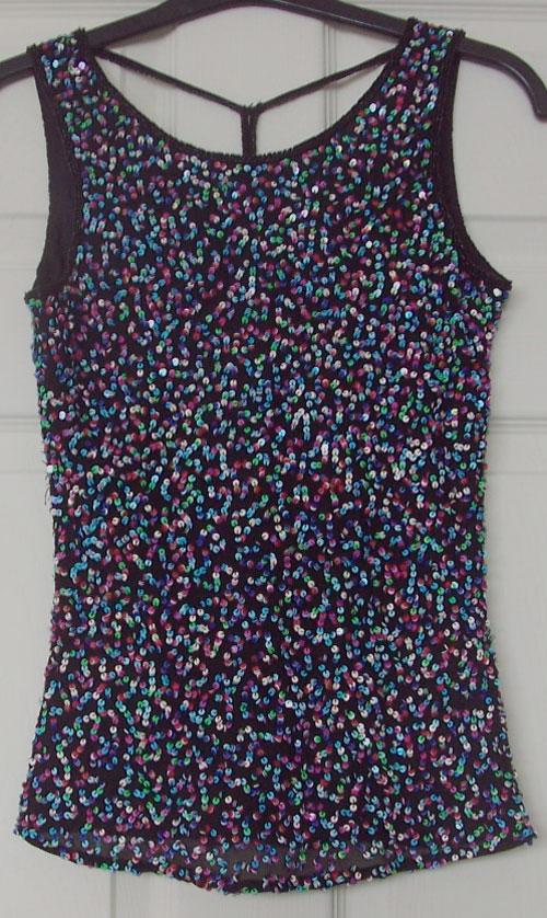 Preview of the first image of PRETTY MULTICOLOURED BEADED TOP BY JEFF BANKS - SZ 10   B2.