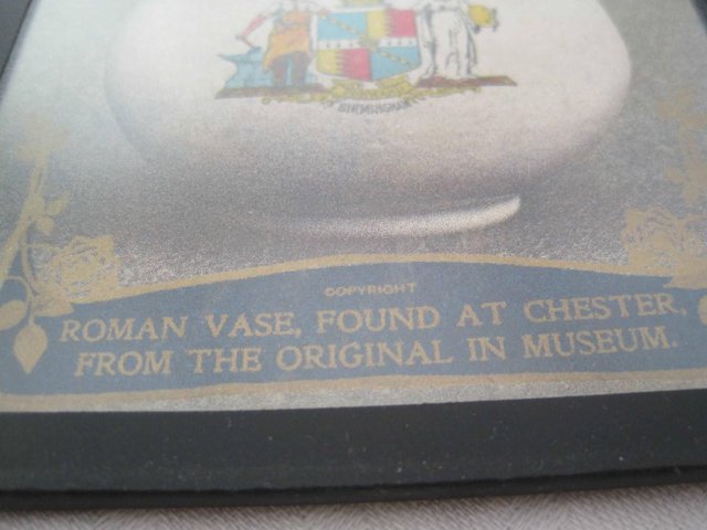 Image 2 of Goss postcard encapsulated in 2 plastic/glass- roman vase £5