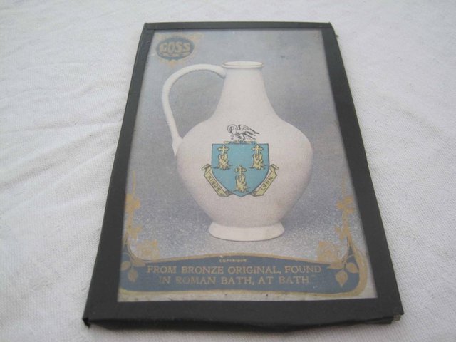 Image 2 of Goss postcard with a BRONZE VASE