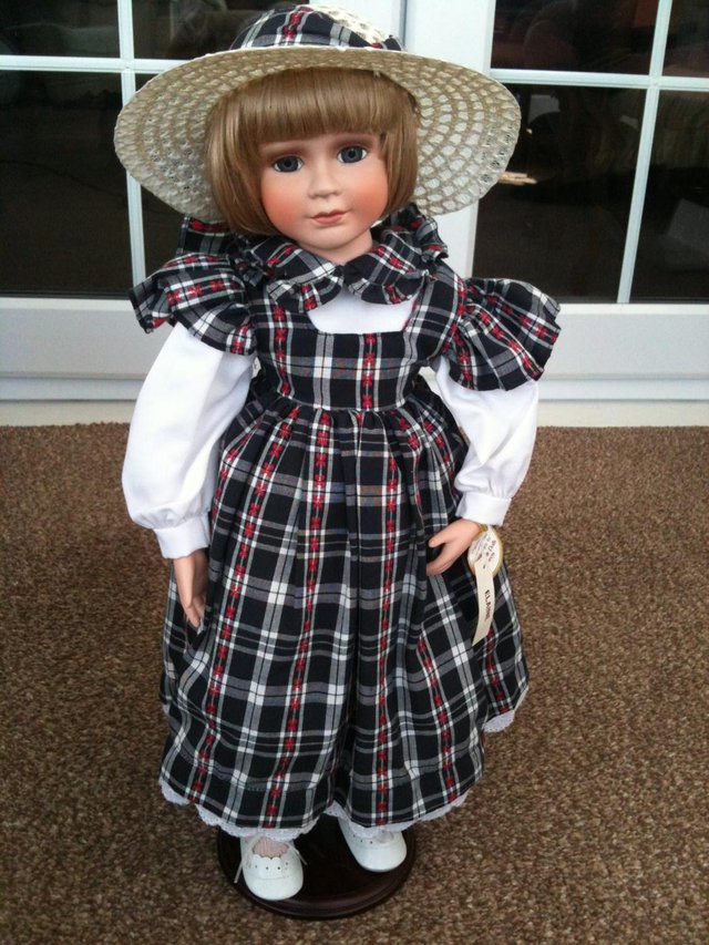 Preview of the first image of Porcelain Alberon doll  "ELAINE"  approx "20" high.