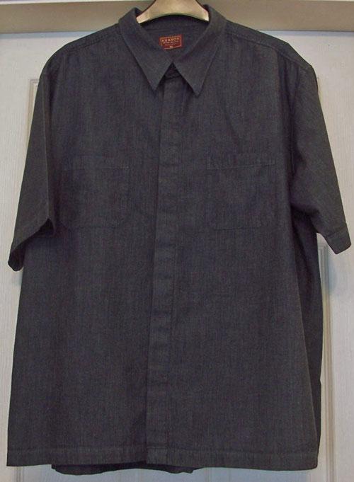 Preview of the first image of MEN'S DENIM LOOK SHIRT BY BURTONS 44"/46" CHEST B4.