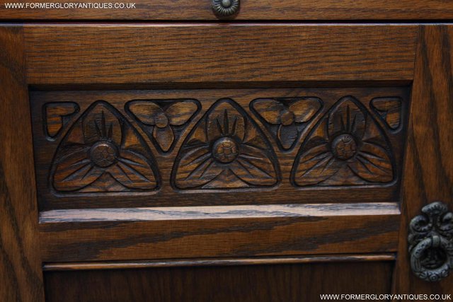 Image 26 of AN OLD CHARM LIGHT OAK WINE DRINKS COCKTAIL CABINET CUPBOARD