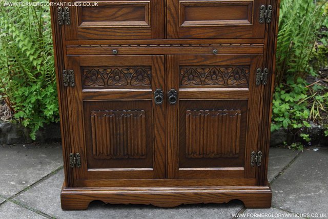 Image 45 of AN OLD CHARM LIGHT OAK WINE DRINKS COCKTAIL CABINET CUPBOARD