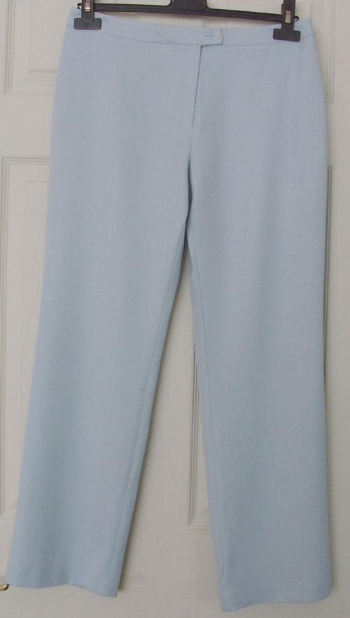 Preview of the first image of LADIES PASTEL BLUE CASUAL TROUSERS BY GEORGE - SZ 10 B5.