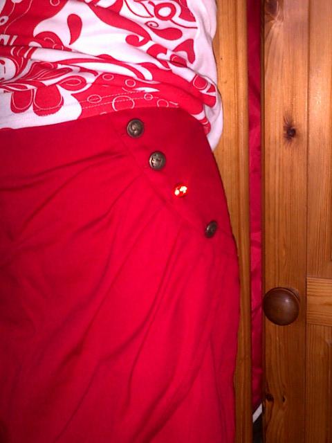 Image 2 of Red & White Sexy Skirt &Top Set UK 8-10 NEW NEVER WORN
