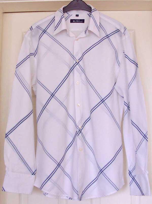 Preview of the first image of GORGEOUS MEN'S CASUAL SHIRT BY BEN SHERMAN - SZ 3L B8.
