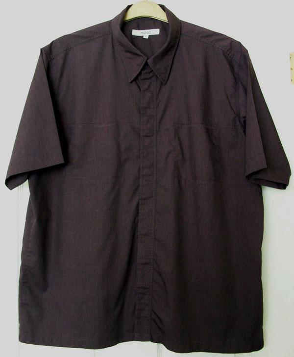 Preview of the first image of GORGEOUS MENS AUBERGINE SHIRT BY MOTO - SZ XL B8.