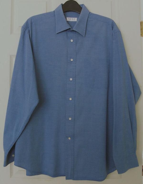Preview of the first image of GORGEOUS MENS BLUE SHIRT BY NEXT - 17.5" COLLAR B8.