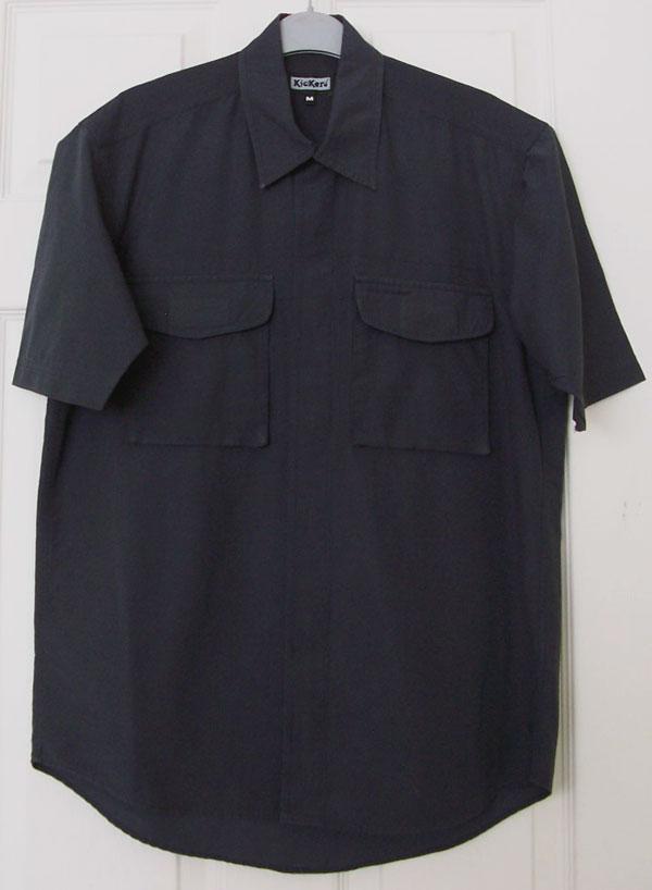 Preview of the first image of GORGEOUS MENS DARK NAVY BLUE SHIRT BY KICKERS - SZ M B8.