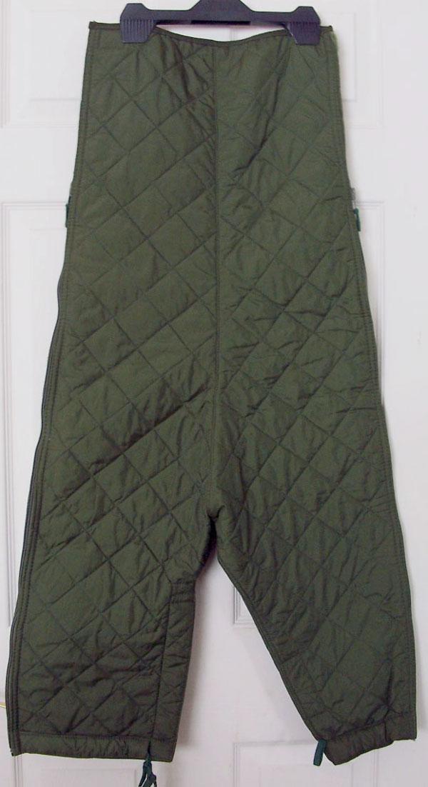 Preview of the first image of KHAKI LINER EXTREME COLD WEATHER TROUSERS SZ 90/82 B9.