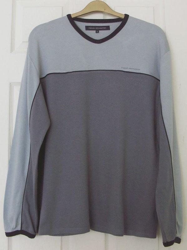 Preview of the first image of MENS LONG SLEEVE TOP BY FRENCH CONNECTION - SZ L B9.