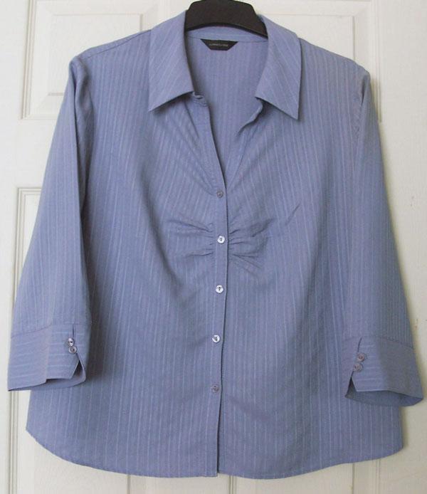 Preview of the first image of PRETTY LADIES LILAC STRIPED BLOUSE BY F&F - SZ 20   B13.