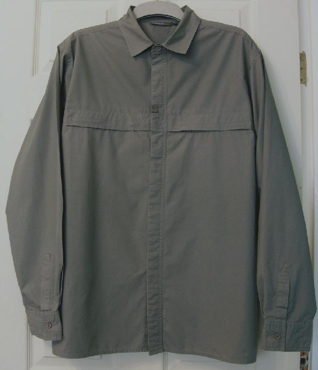 Preview of the first image of GORGEOUS MENS KHAKI LONG SLEEVE SHIRT BY BOXFRESH - SZ L B18.