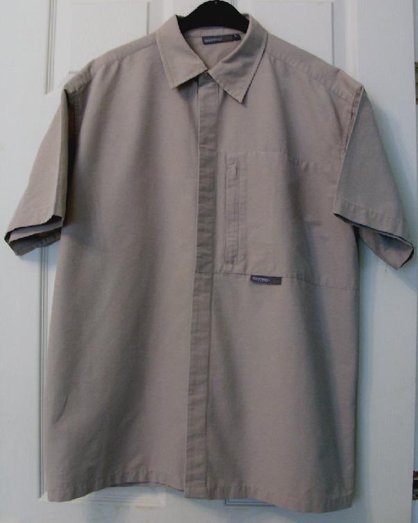 Preview of the first image of MENS LIGHT BROWN SHORT SLEEVE SHIRT BY BOXFRESH - SZ L B18.