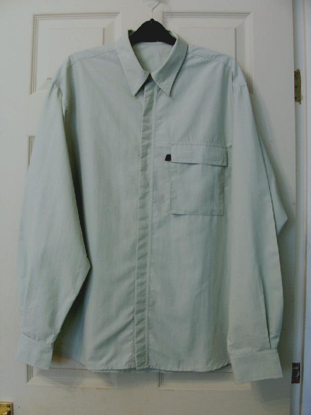 Preview of the first image of MENS MINT GREEN LONG SLEEVE SHIRT BY BOXFRESH - SZ L B18.