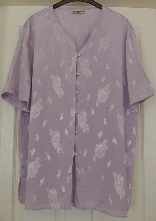 Preview of the first image of Ladies Lilac Blouse By Bon Marche - Size 20             B21.
