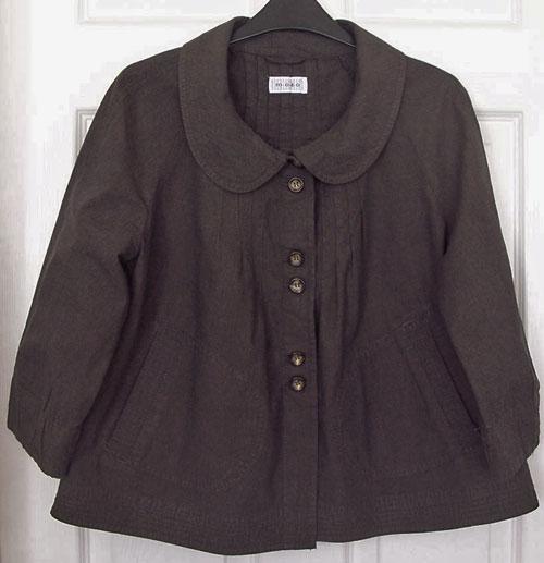 Preview of the first image of GORGEOUS LADIES BROWN SHORTIE JACKET BY MOTO - SZ 14.