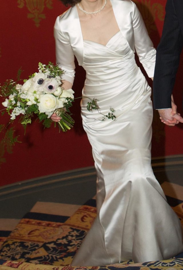 Image 2 of Silk Wedding Dress & Jacket - Paloma Blanca Style 4407