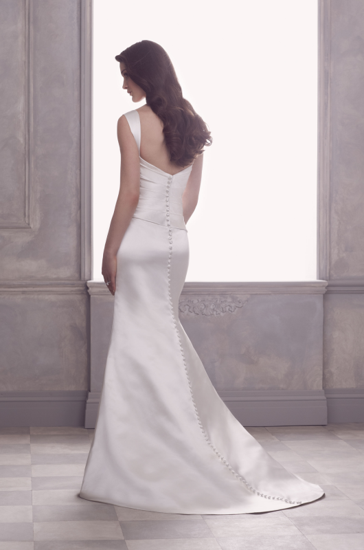 Image 3 of Silk Wedding Dress & Jacket - Paloma Blanca Style 4407