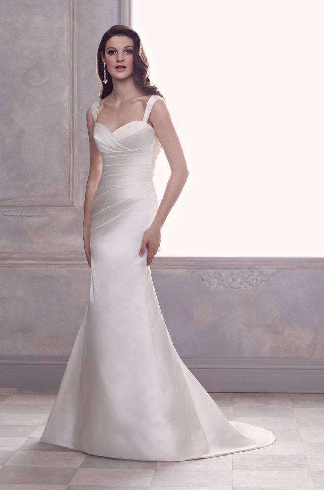 Preview of the first image of Silk Wedding Dress & Jacket - Paloma Blanca Style 4407.