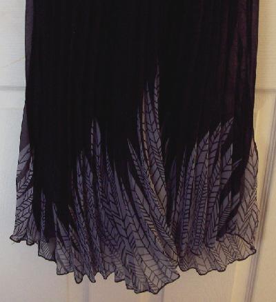 Image 2 of Ladies stylish long black/grey pleated dress  B24