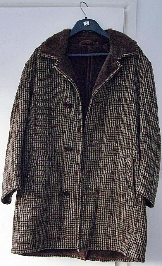 Image 3 of Tweed Coat with Faux Fur Interior