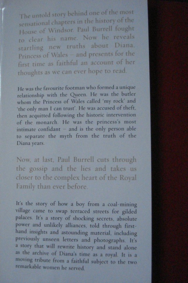 Image 3 of A ROYAL DUTY - by PAUL BURRELL (PRINCESS DIANA) Worth £17.99