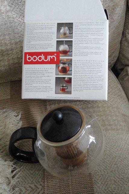 Preview of the first image of Bodum Teapot. Used. Has a 'cage' inside for tea-leaves.
