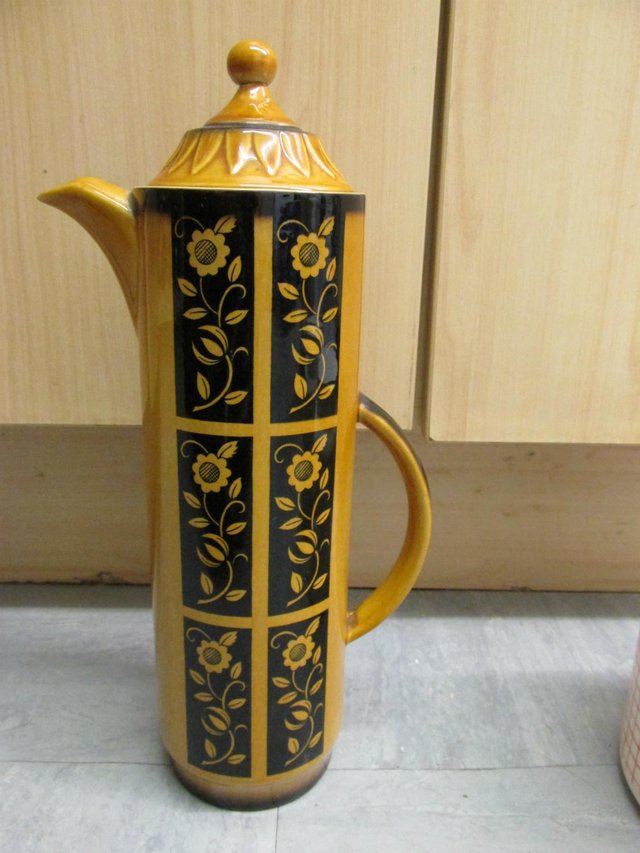 Preview of the first image of Crown Devon Coffee Pot AZTEC design.
