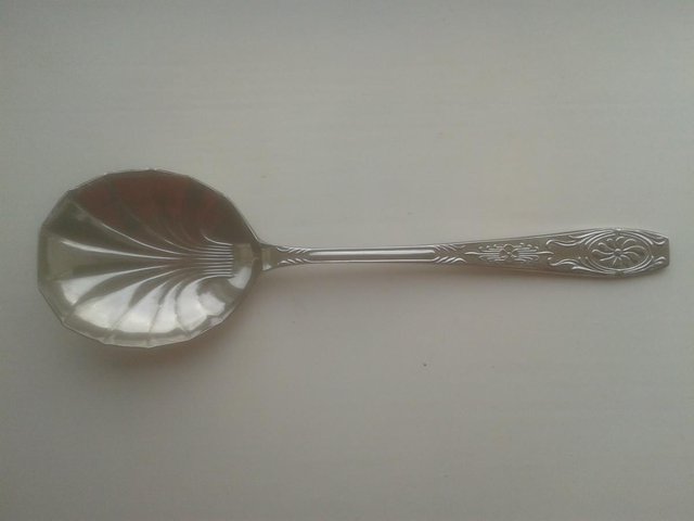 Preview of the first image of 7.75" Serving Spoon in Art Deco Design.