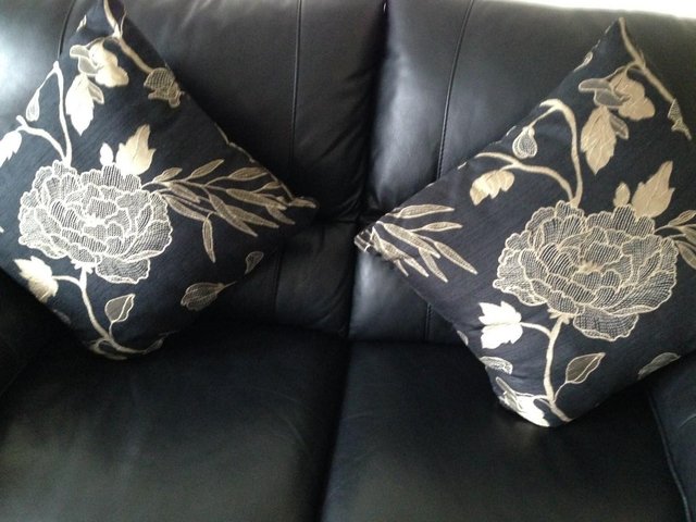 Image 2 of M&S black and bronze cushions x 4