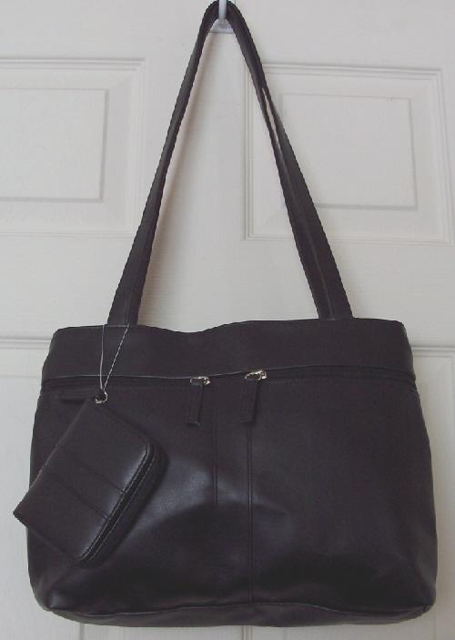 Preview of the first image of BNWOT black shoulder bag with matching purse by jeff & co.